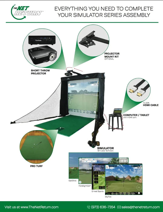 The Net Return - Simulator Series 12' Golf Enclosure Package